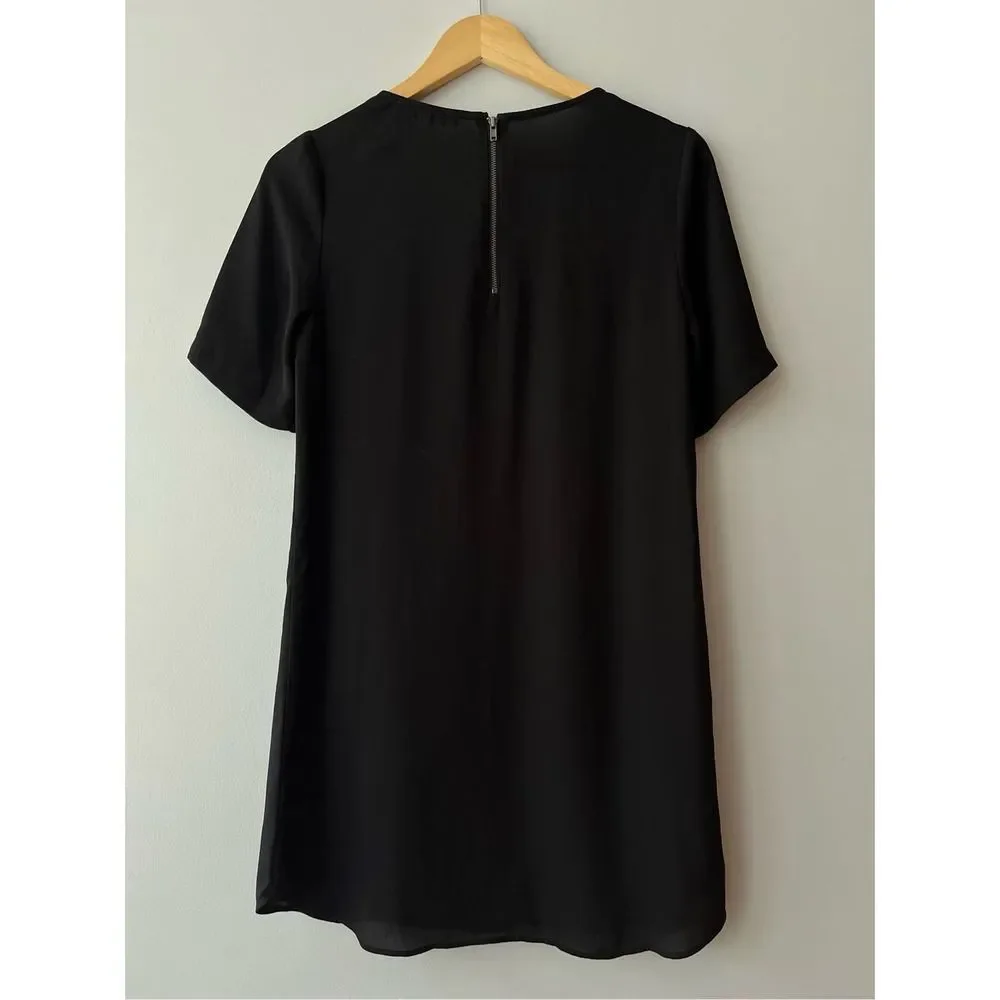 Black viscose mini dress - Picture 4 of 4